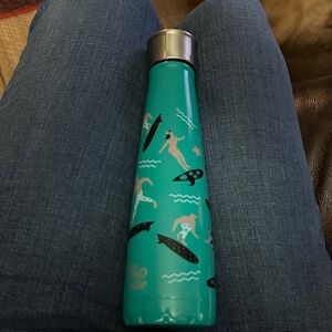 S'well Teal Bottle with Hula Surfboard Design 15 oz